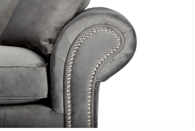 Oakland 2 Seater Sofa Plush Grey