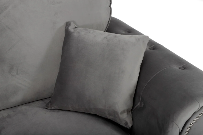 Oakland 2 Seater Sofa Plush Grey