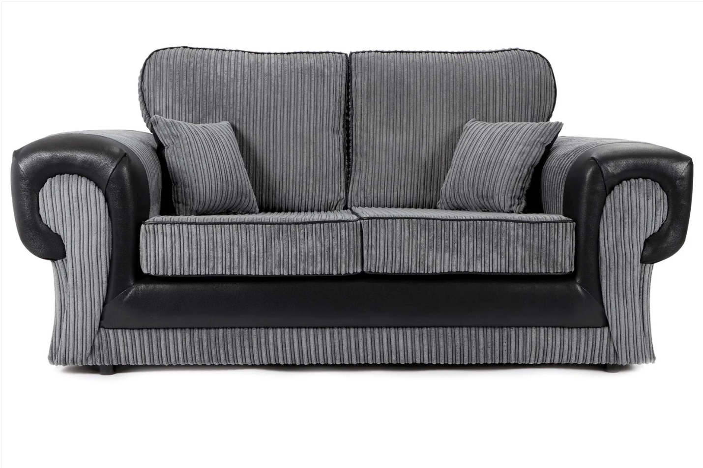 Tangent 2 Seater Sofa Black/Grey Cord