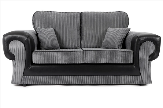 Tangent 2 Seater Sofa Black/Grey Cord