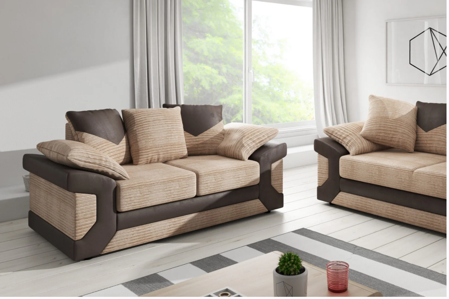 Dino 2 Seater Sofa Brown/Mocha Cord