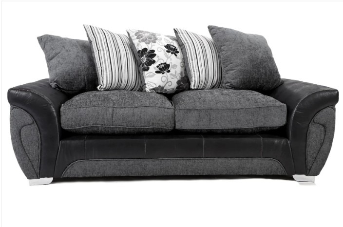 Matinee 3+2 Seater Sofa Set Black/Grey Carlton