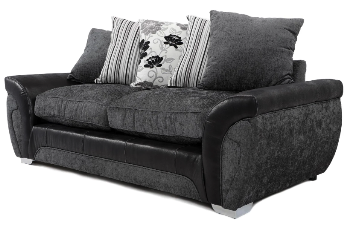 Matinee 3+2 Seater Sofa Set Black/Grey Carlton