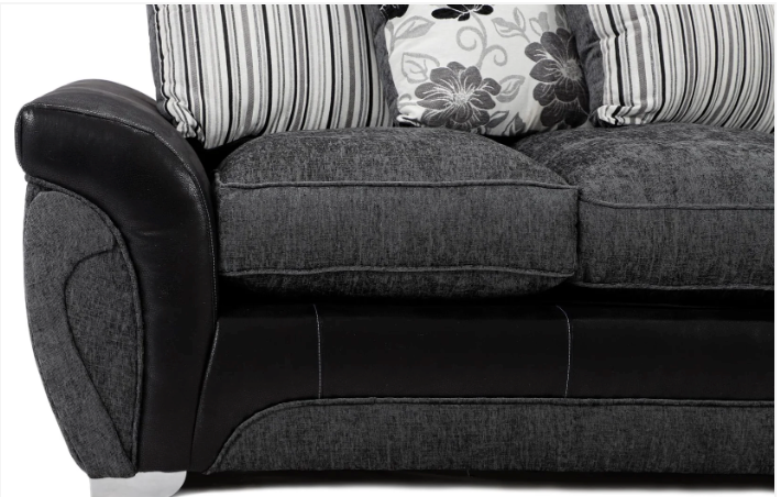 Matinee 3+2 Seater Sofa Set Black/Grey Carlton