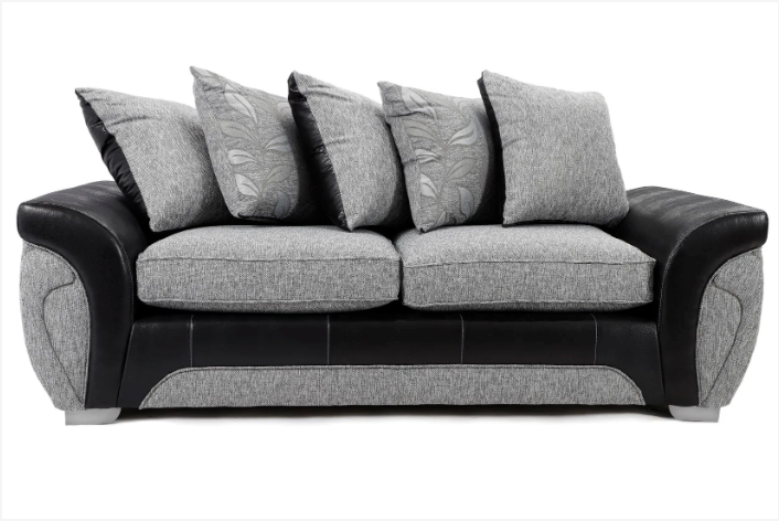 Matinee 3+2 Seater Sofa Set Black/Silver Dundee