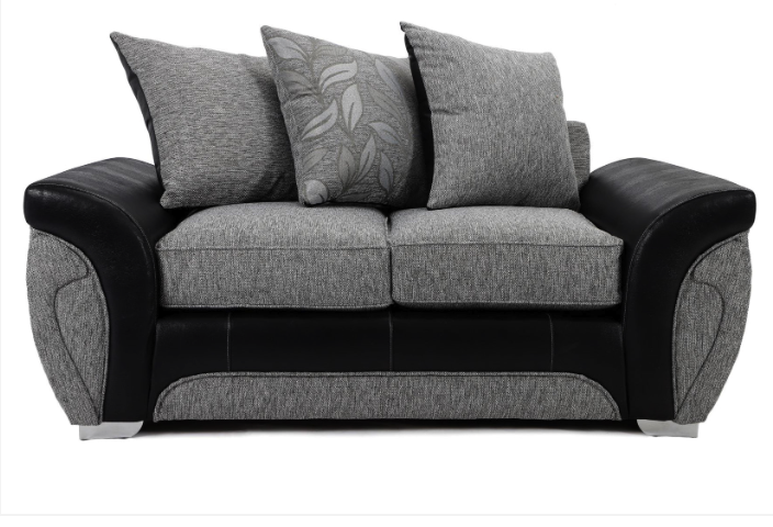 Matinee 3+2 Seater Sofa Set Black/Silver Dundee