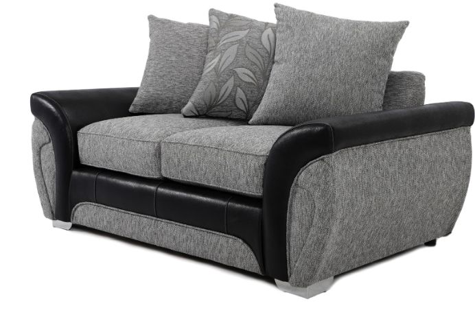 Matinee 3+2 Seater Sofa Set Black/Silver Dundee