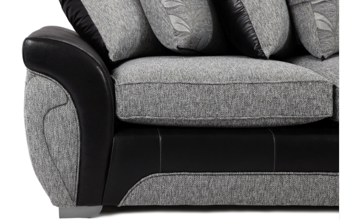 Matinee 3+2 Seater Sofa Set Black/Silver Dundee
