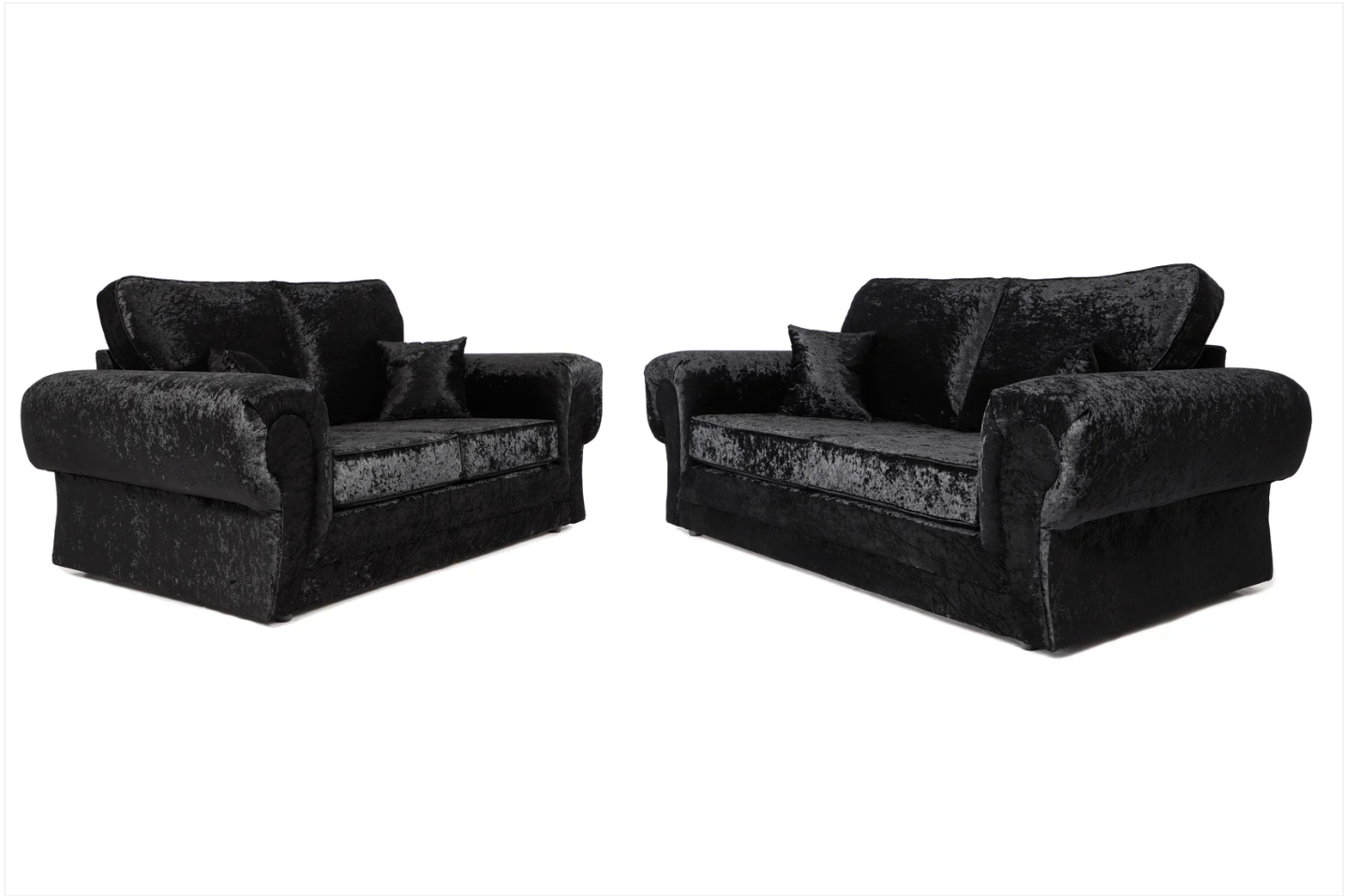 Tangent 3 + 2 Seater Sofa Set Black Shimmer