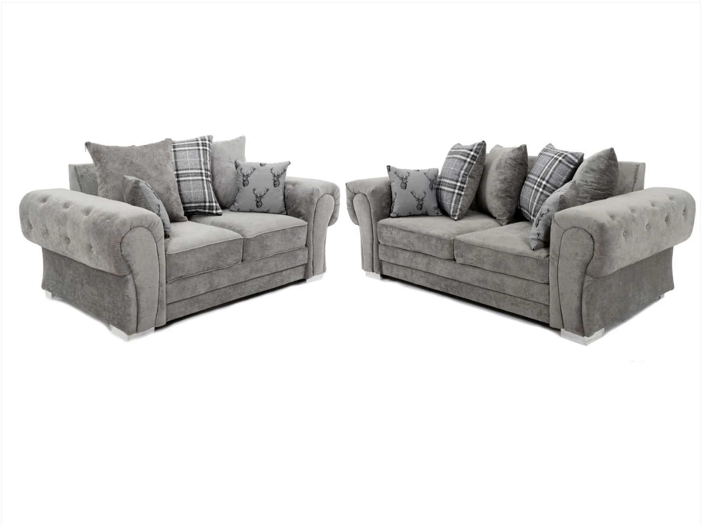 Verona Scatter Back 3+2 Seater Sofa Set Grey