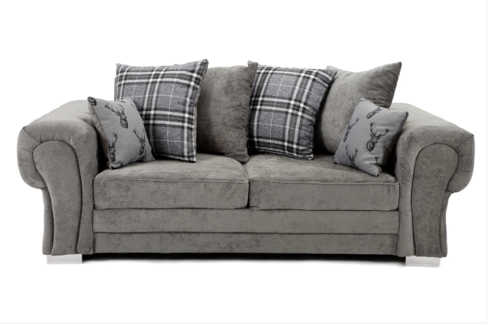 Verona Scatter Back 3+2 Seater Sofa Set Grey