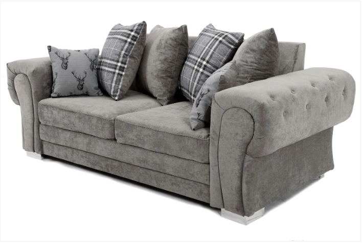Verona Scatter Back 3+2 Seater Sofa Set Grey