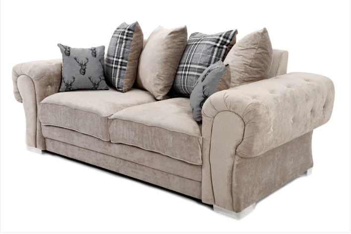 Verona Scatter Back 3+2 Seater Sofa Set Mink