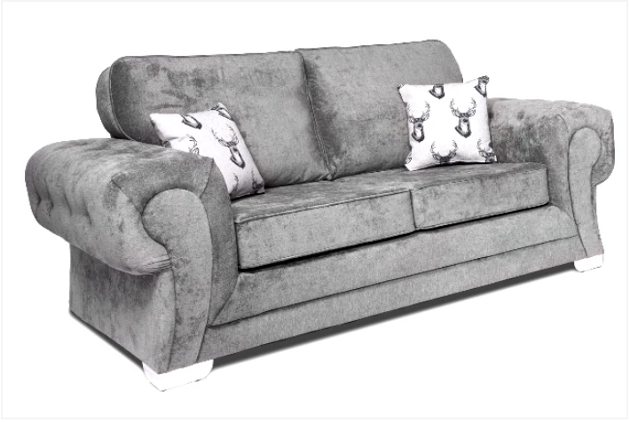 Verona Full Back 3+2 Seater Sofa Set Grey