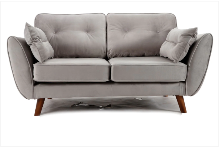 Zinc 3+2 Seater Sofa Set Plush Silver