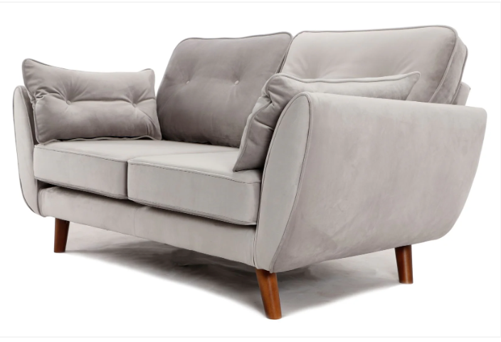 Zinc 3+2 Seater Sofa Set Plush Silver