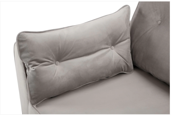 Zinc 3+2 Seater Sofa Set Plush Silver