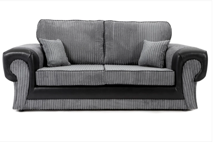 Tangent 3 + 2 Seater Sofa Black/Grey Cord