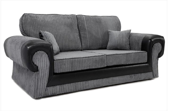 Tangent 3 + 2 Seater Sofa Black/Grey Cord