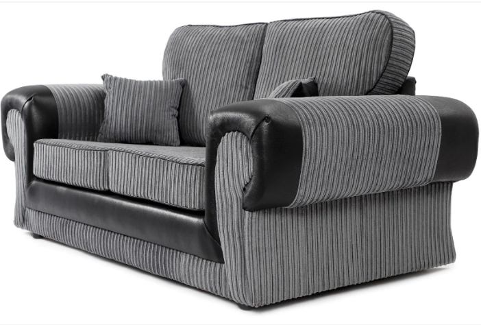Tangent 3 + 2 Seater Sofa Black/Grey Cord