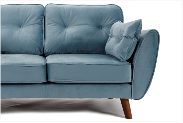 Zinc 3+2 Seater Sofa Set Plush Sky