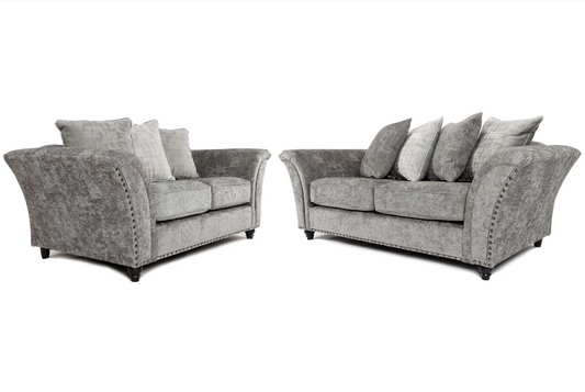 Cambridge Scatter Back 3 + 2 Seater Sofa Set Alaska Platinum