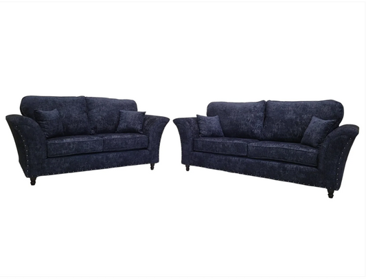 Cambridge Full Back 3 + 2 Seater Sofa Set Alaska Midnight Blue