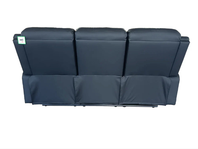 Roma 3+2 Seater Manual Recliner Anti Scratch Leather Black