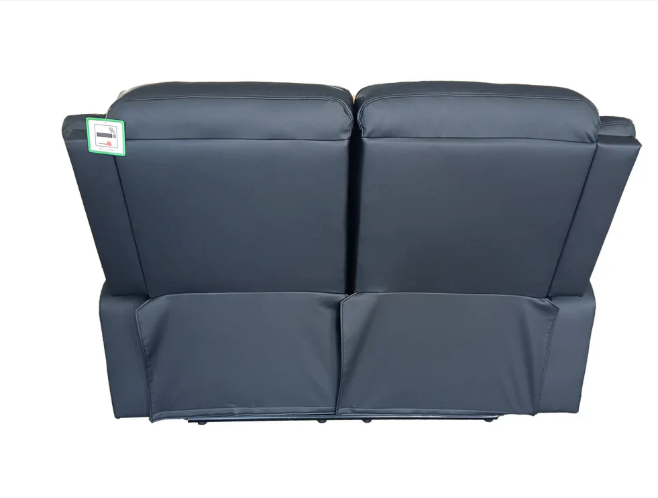 Roma 3+2 Seater Manual Recliner Anti Scratch Leather Black
